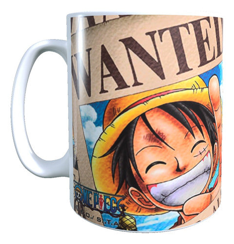 Memo Estampados Taza Personalizada Diseño Wanted Luffy T496 1