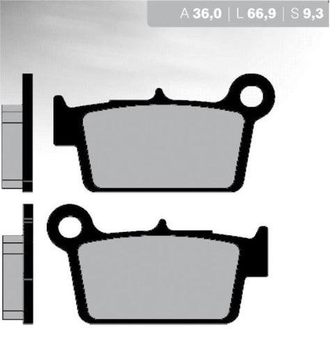 Pastilla Freno Brenta Ft4101 Yamaha Yz 125 250 450 Trasera 1