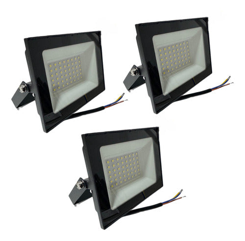 LED 50W Reflector x3 Units Cold Light Pack 0