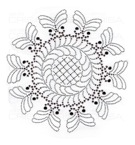 Large Mandala Rhinestone Hotfix Applique Sheet x 1 unit 6