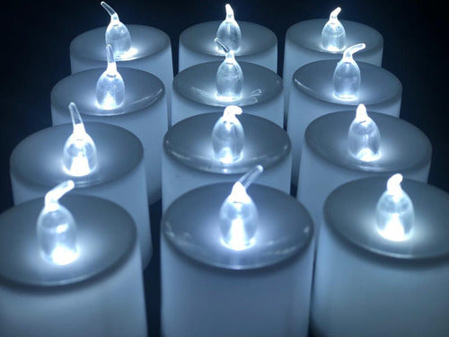 IMPORTED Led White Light Candle Pack of 12 Units with Batteries Included 0