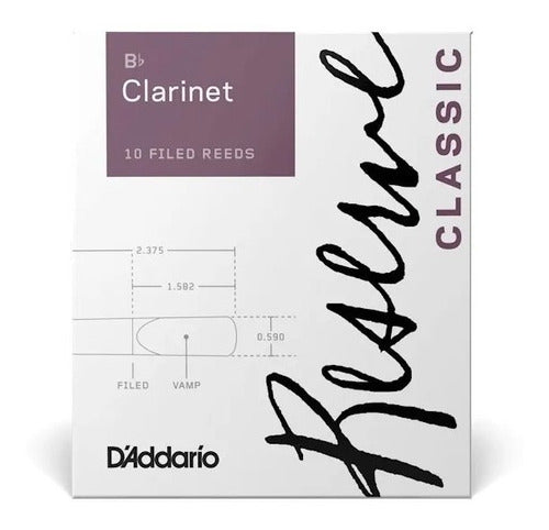 Cañas Clarinete Bb Daddario Reserve Classic Dct1025 N° 2.5 0