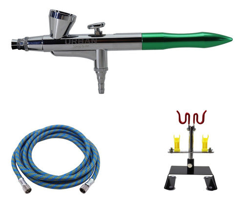 Aerógrafo 0.2mm Com Mangueira + Acessórios 0