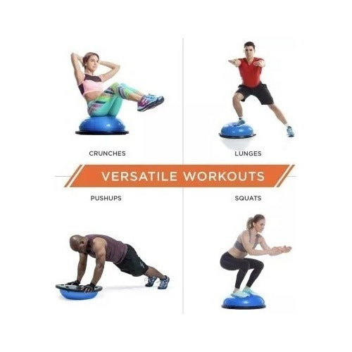 Sport KRV Bosu Semiesfera Con Bandas Pilates Yoga Fitness Balance Gym 3