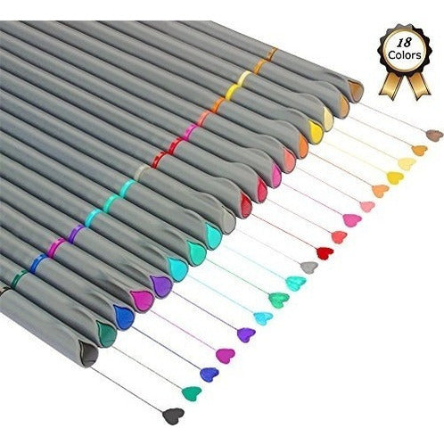 Juego De Lápices De Colores Fineliner, Bolígrafos De Dibujo 2