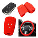 Cubre Volante + Funda Llave Silicona Chevrolet Onix - Rojo 0