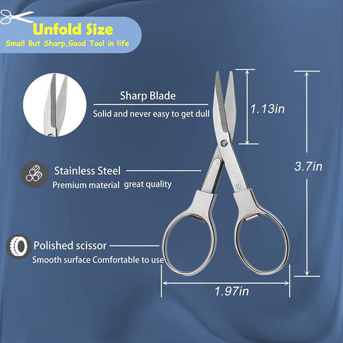Firiker Office Scissors, Foldable/Stainless Steel/2 Pack 1