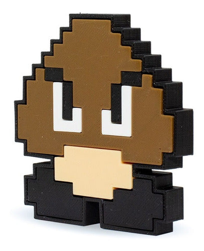 Goomba - Pixel Super Mario 3D Printed Figure 0