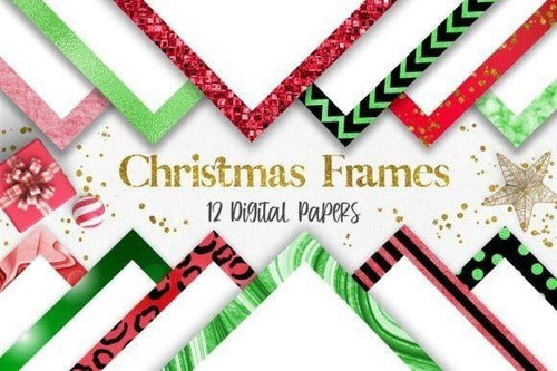 Printable Christmas Polaroid Frame Kit - Holiday Images #N119 4