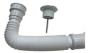 White 50mm Extendable Drain + Sink Stopper for Gluing 50mm 0