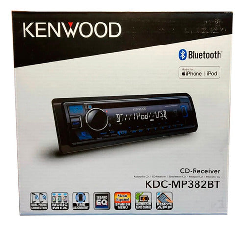 Radio Kenwood Kdc-mp382bt Con Bluetooth Y Lectora De Cd 3