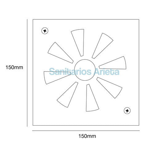 Rejilla Para Piso Cierre Giratorio 15 X15 Delta Cromo Baño 2