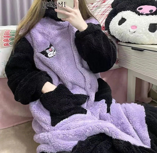 Bela Pijama Kuromi Kigurumi Adulto Bata Hermosa Cinnamoroll 3