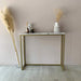 Tilly Lin Modern Accent Faux Marble Console Table, Gold Meta 1