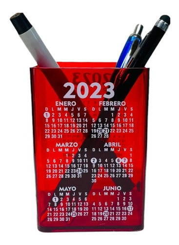 100 Colorful Pen Holders with Logo and 2019 Calendar 16