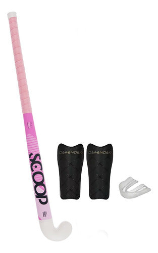 Scoop Hockey Stick Initial Kit with Mouthguard and Shin Guards for Adults 5