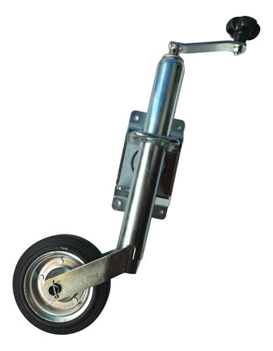 RO-AN Adjustable Height Trailer Wheel with Solid Rubber and Steel Rim 0