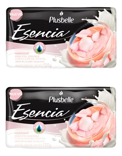 Packx2 Jabon De Tocador Plusbelle Esencia Piel Sensible 120g 0