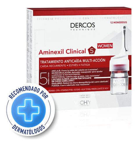 Ampollas Dercos Vichy Aminexil Clinical 5 Mujer 12 Ml 0