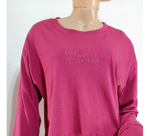 Vixie.s Long Sleeve T-Shirt for Women in Pink 0