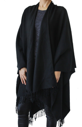 Warm and Stylish Ruana Poncho Shawl 1