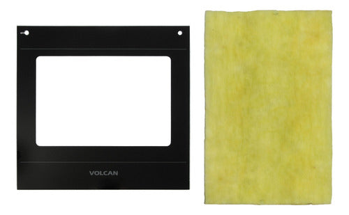 Volcan Oven Glass 50cm Model 851/881/891 + Glass Wool 0