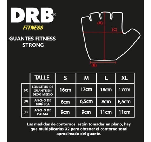 DRB Strong Fitness Gym Gloves 6