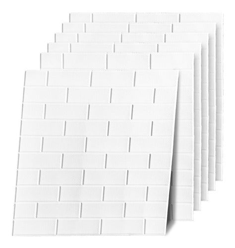 Pack of 6 Self-Adhesive 3D Subway Type Plates 63
