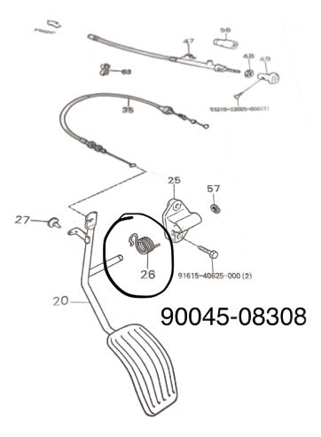 Daihatsu Resorte Pedal De Acelerador - Cuore 92 0