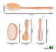 Exfoliating Bath Brush Set with Detachable Wooden Handle and Sponge 6