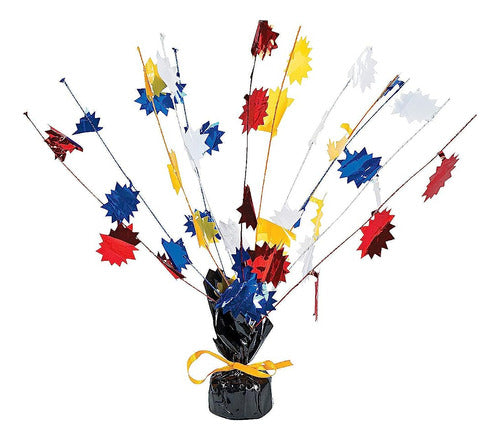 Superhero Foil Burst Centerpiece Decoration - 16 Pulgadas De 0