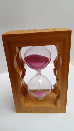 10-Minute Sand Timer with Wooden Base and Glass 4