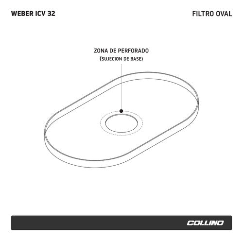 Base Inferior Para Filtro De Aire Oval Icv 32 Collino 1