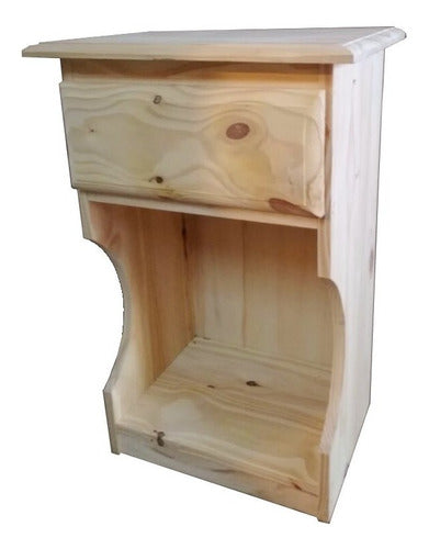 Solid Pine Bedside Table 0