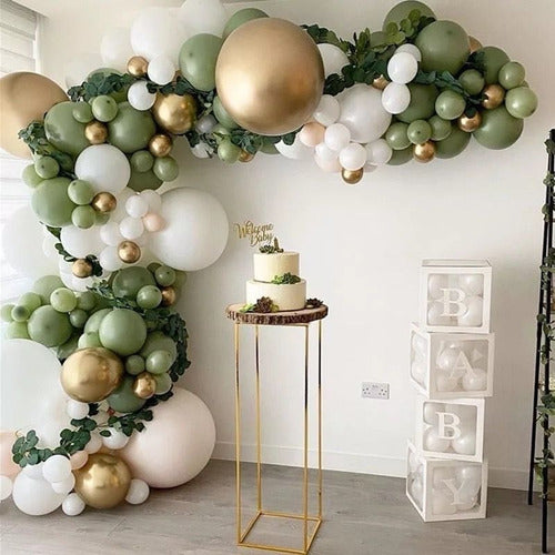 Noiluva Retro Olive Green Organic Balloon Arch Combo 0