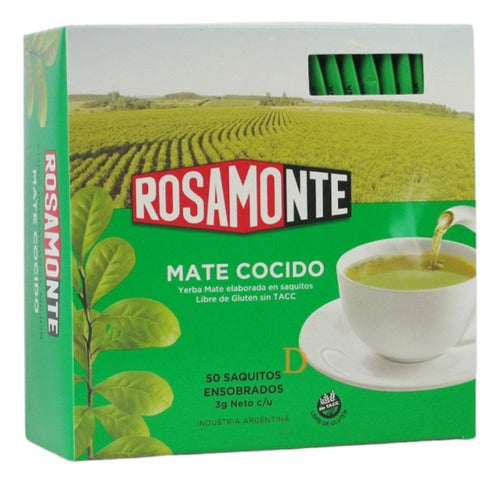 Rosamonte Mate Cocido in Box of 50 Tea Bags Pack of 10 0