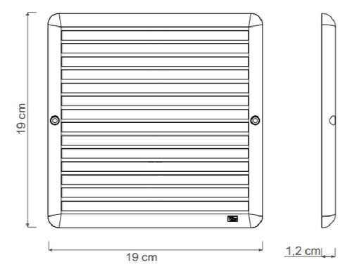 Ynter Rejilla Tapa Para Ventilación Fija C/red Anti Insectos 19x19 1