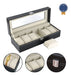 Watch Box with 6 Slots PU Leather Display Organizer 0