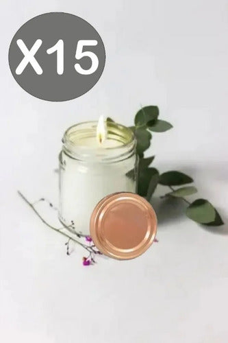 Fleur X15 Organic Aromatic Soy Candles with White Lid 1