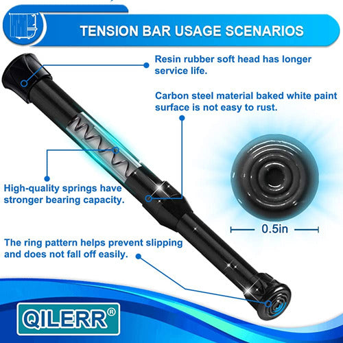 Qilerr Tension Rods 28 To 48 Inches 6 Pack Extension 1