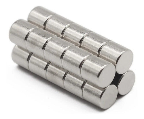 Set of 50 Ultra-Powerful 5x5 mm Nickel-Plated Neodymium Magnets 0