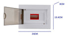 WELT Embeddable 8 Module Din Rail Thermal Box with IP40 Transparent Cover 1