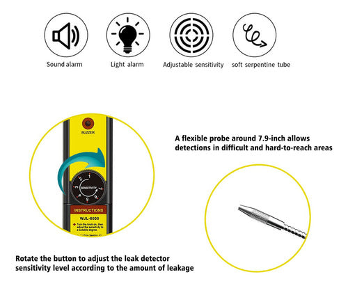 Wale&morn Wjl- Detector De Fugas Para Fugas De Gas Halógen. 2