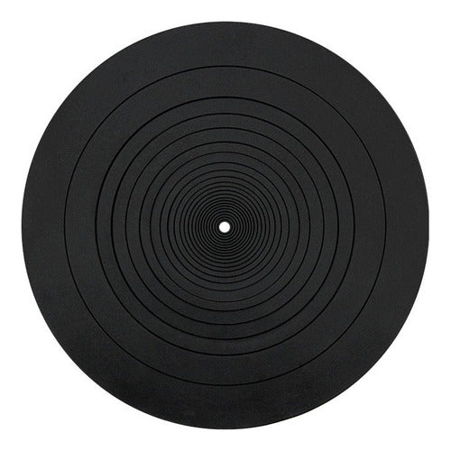 Vinyl Addicted Rubber Mat, Black Turntable Tray Mat 0