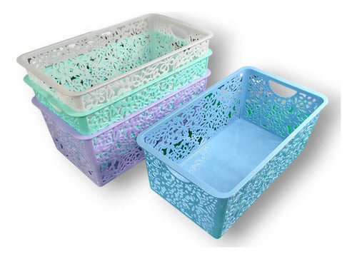 Ming Set of 6 Large Assorted Plastic Organizing Baskets 2