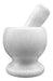 D+M Bazar White Marble Mortar and Pestle 0