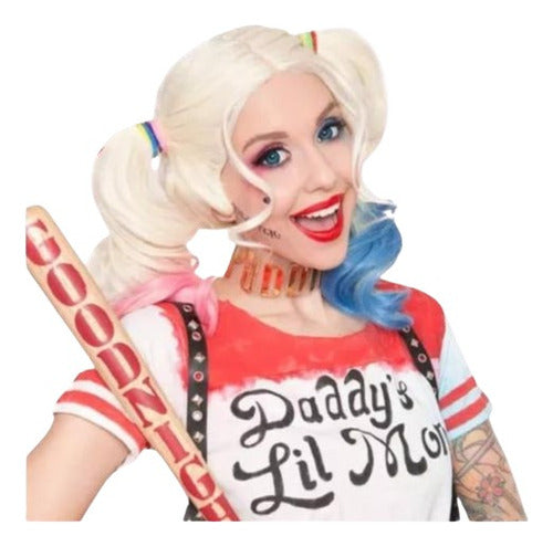 Party Store Harley Quinn Wig for Kids Bicolor Costume Party 0