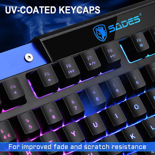 Globalsades Teclado Y Mouse Para Juegos Sades Battle Ram: Rgb Retroilumi 4