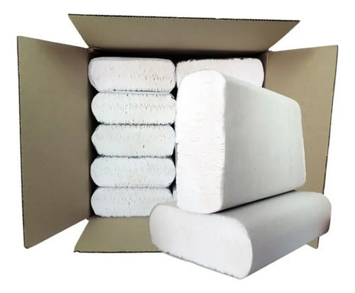 4 Cajas Toalla Intercaladas Papel Manos Blancas Tissue 20x24 1