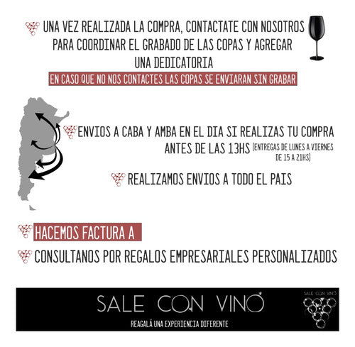 Regalo Box Madera Vino Privado + 1 Copa Vidrio + Grabado 4